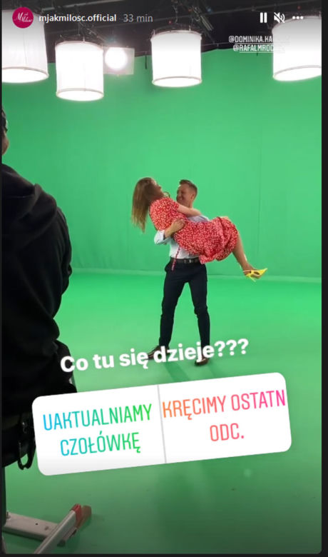Nowa czołówka M jak miłość. Paweł (Rafał Mroczek), Franka (Dominika Kachlik)