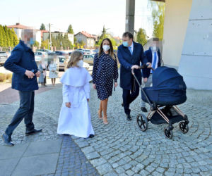 Kurski na komunii synka