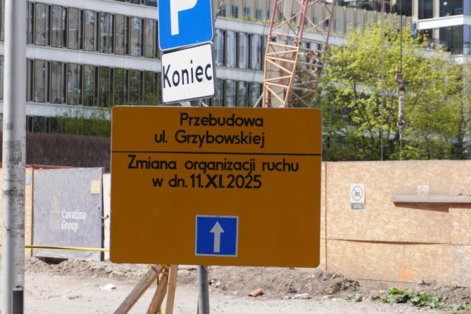 Od ubiegłego roku trwa przebudowa ulicy Grzybowskiej