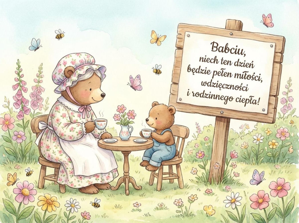 Kartka z życzeniami na Dzień Babci 2026