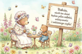 Kartka z życzeniami na Dzień Babci 2026