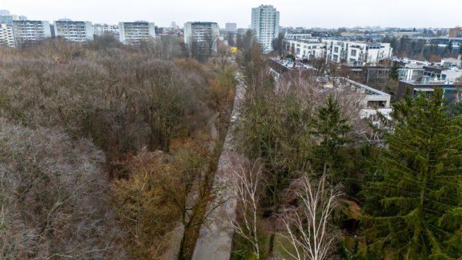 Przyszła trasa tramwaju wzdłuż Pola Mokotowskiego w Warszawie