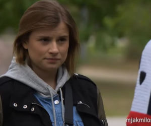 M jak miłość odcinek 1458. Katia (Joanna Jarmołowicz), Łukasz (Jakub Józefowicz)