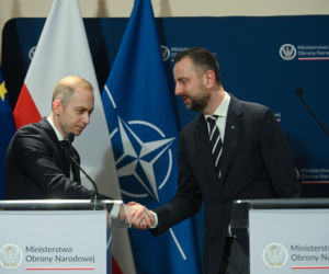 Szef MON Władysław Kosiniak-Kamysz podczas konferencji Szpejowisko 2.0 w siedzibie Dowództwa Wojsk Obrony Terytorialnej w Zegrzu