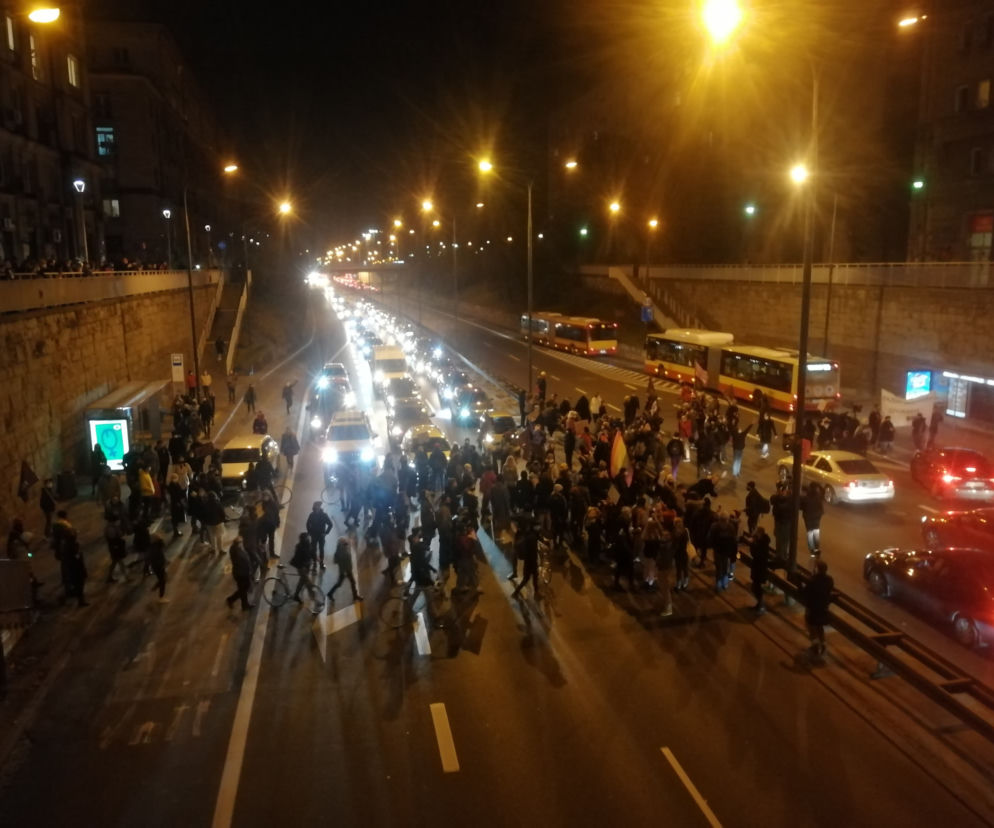 blokada Trasy Łazienkowskiej