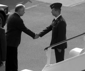 Lech Kaczyński i Arkadiusz Protasiuk