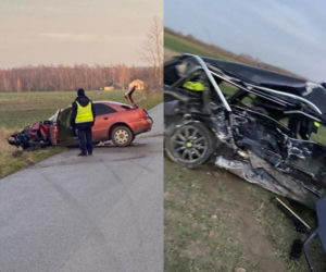 Tragiczny wypadek w woj. lubelskim. Zginął 59-letni kierowca, 19-latek jest w ciężkim stanie