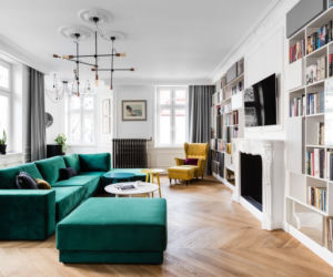 Stylowy salon: mieszkanie w kamienicy