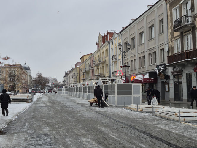 Ozdoby świąteczne oraz jarmark w Białymstoku