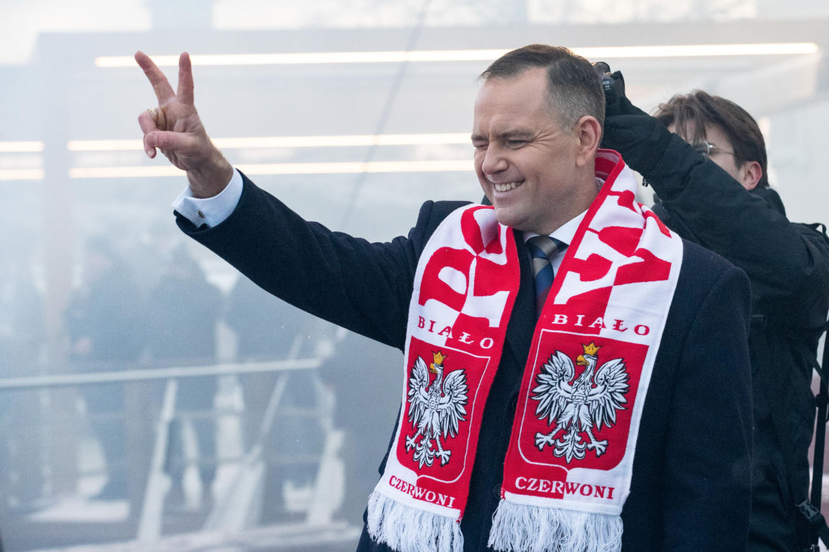 Prezydent na Jasnej Górze wśród kibiców. Podziękował za obronę  hasła „Bóg, Honor, Ojczyzna”