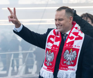 Prezydent na Jasnej Górze wśród kibiców. Podziękował za obronę  hasła „Bóg, Honor, Ojczyzna”