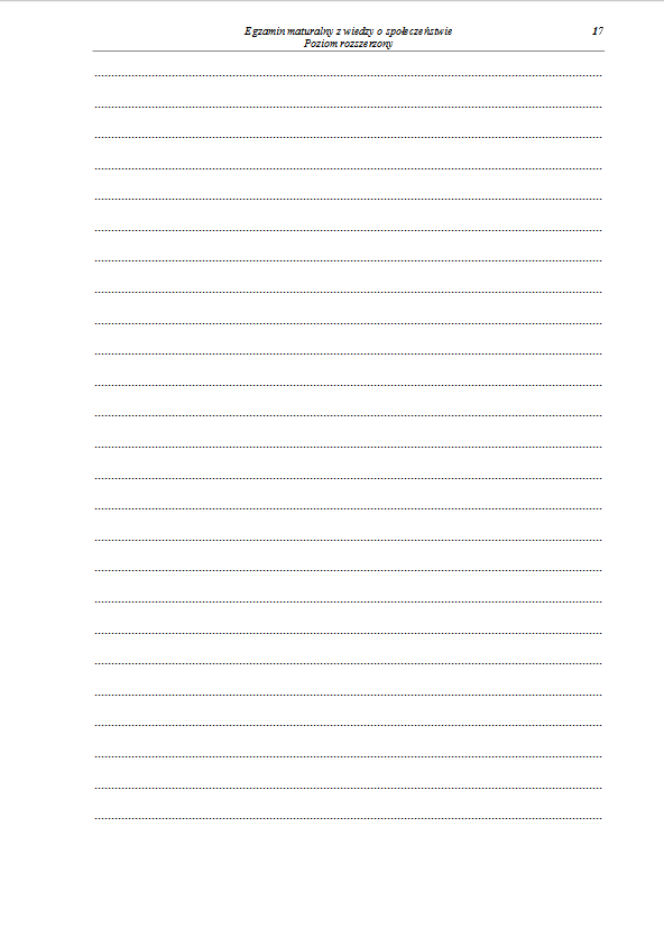 Matura 2013, WOS, poziom rozszerzony