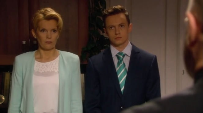 Ranczo 9 sezon odc. 115. Więcławska (Dorota Chotecka), Fabian Duda (Piotr Ligienza)