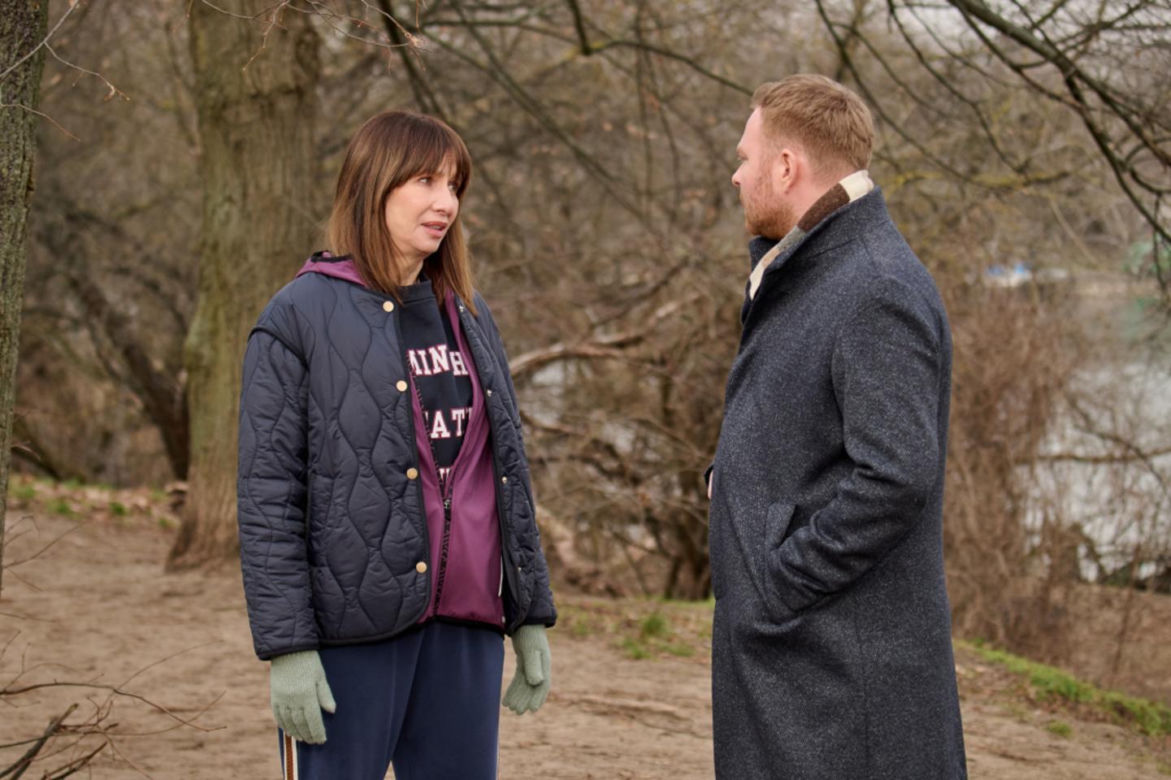 Na Wspólnej odc. 4009: Daniel (Michał Tomala), Basia Brzozowska (Grażyna Wolszczak),