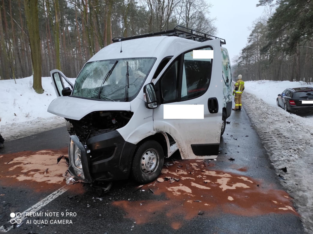 Wypadek na trasie Szymanowo - Słupia Kapitulna