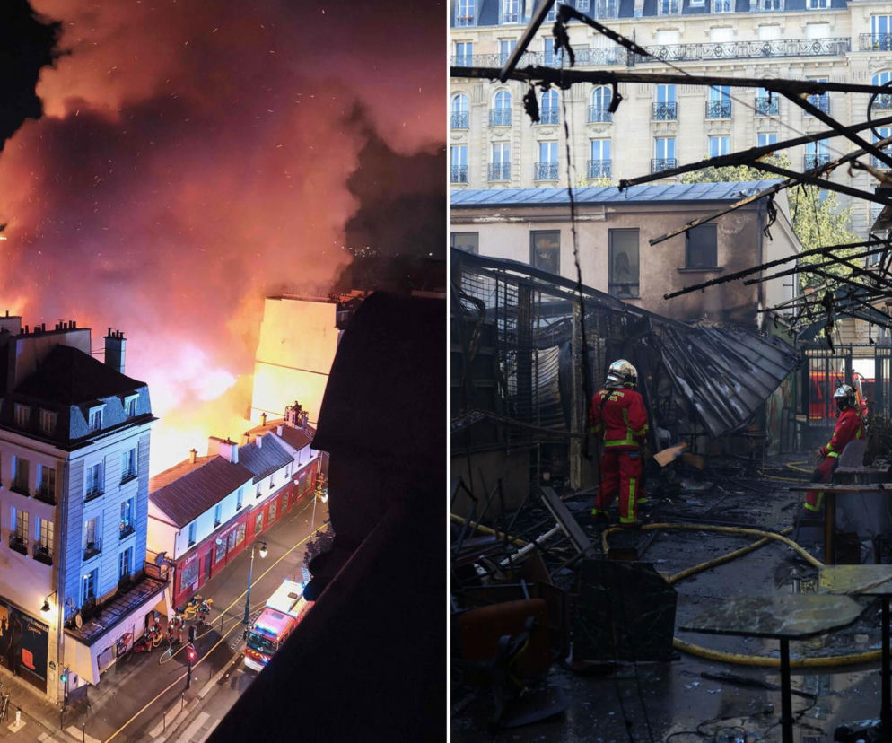 Ogromny pożar w centrum Paryża. Zabytkowy targ doszczętnie spłonął