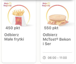 Darmowe jedzenie w McDonald's! Ile trzeba uzbierać punktów?