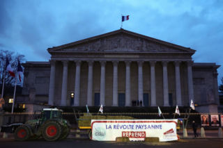 Protestyrolników w Paryżu