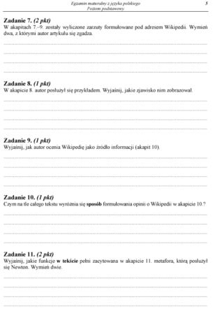 MATURA 2012 POLSKI, poziom PODSTAWOWY 4.05.2012: PYTANIA, TEMATY, ARKUSZE, ODPOWIEDZI