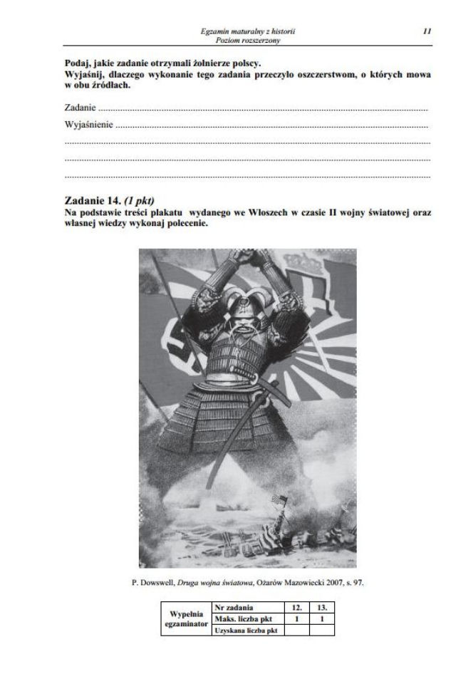 Matura 2014 Historia poziom rozszerzony