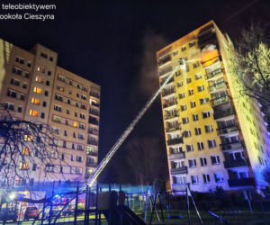 Nocna akcja służb w Cieszynie. Jedna osoba poszkodowana