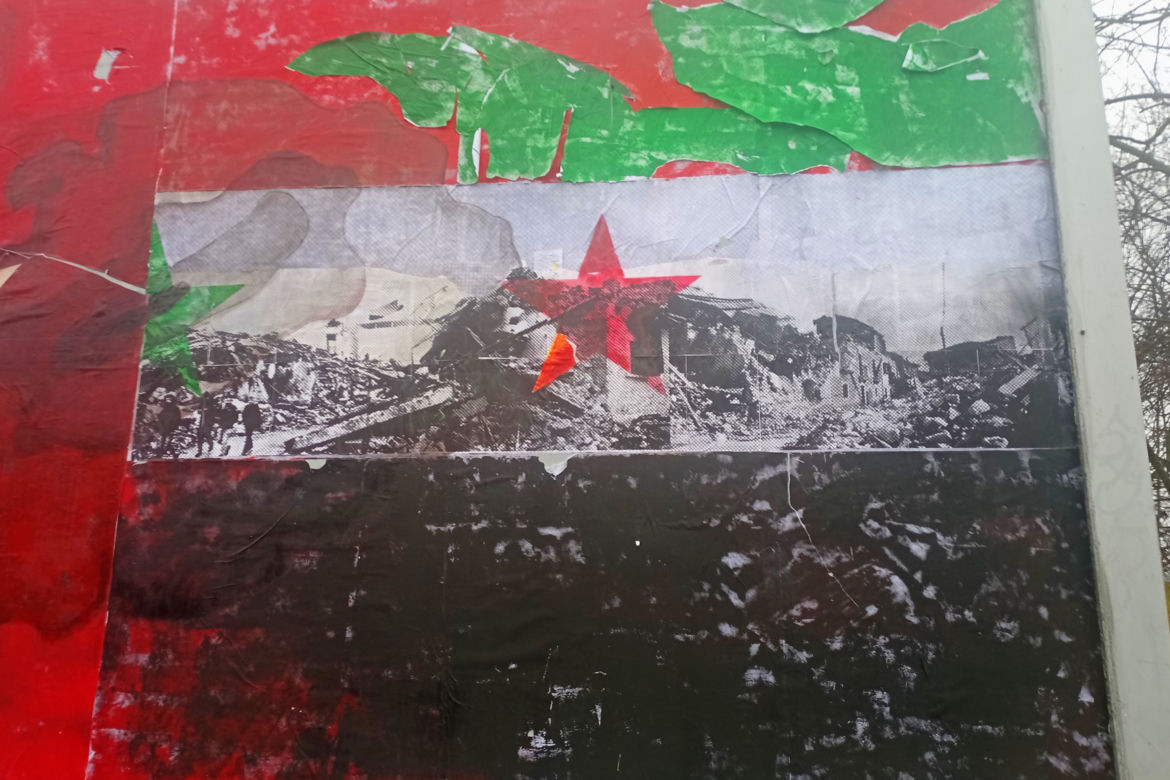 Mural - solidarność z ofiarami trzęsienia ziemi w Turcji i Syrii
