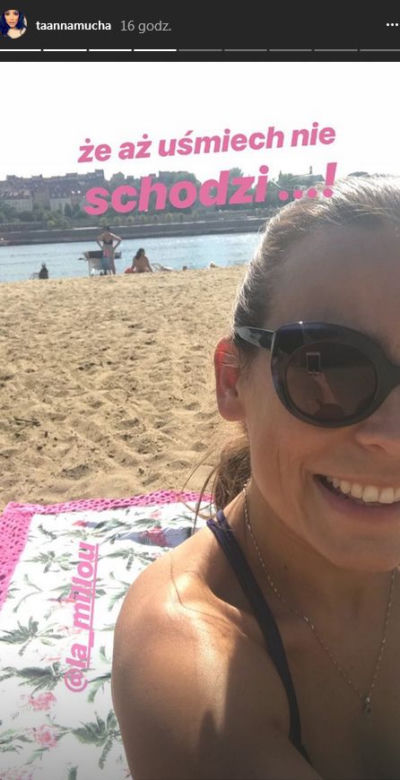 M jak miłość po wakacjach 2018. Anna Mucha (Magda) na planie
