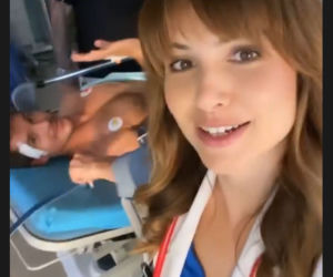 Na dobre i na złe na planie. Hania Sikorka (Marta Żmuda Trzebiatowska), Piotr Korban (Mikołaj Roznerski)