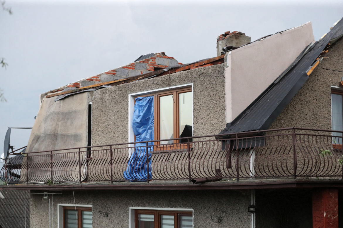 Trąba powietrzna nad Sądecczyzną 
