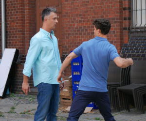 Pierwsza miłość. Artur (Łukasz Płoszajski), Rudy (Bartek Piekarski)