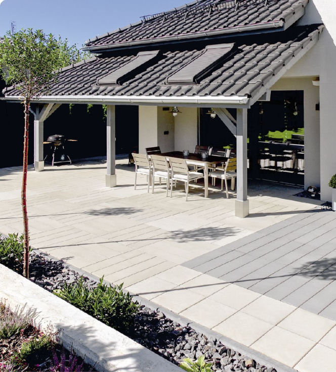 Nawierzchnia tarasu z płyt betonowych