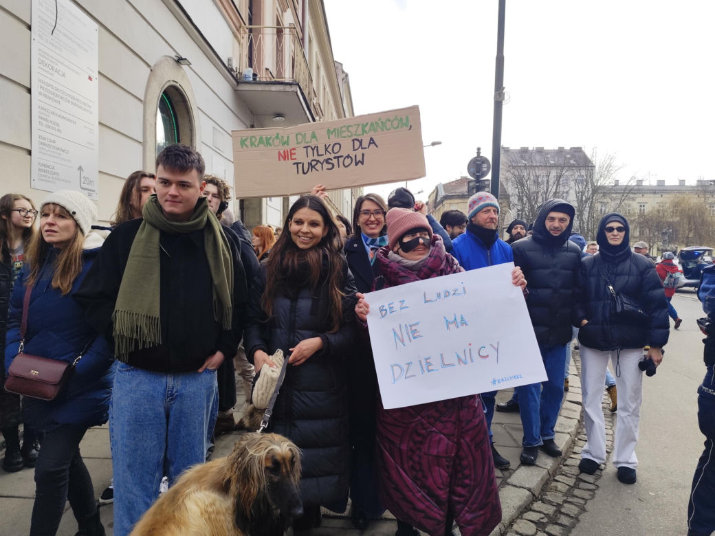 Kraków. Protest przeciwko budowie hoteli na Kazimierzu