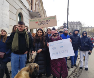 Kraków. Protest przeciwko budowie hoteli na Kazimierzu