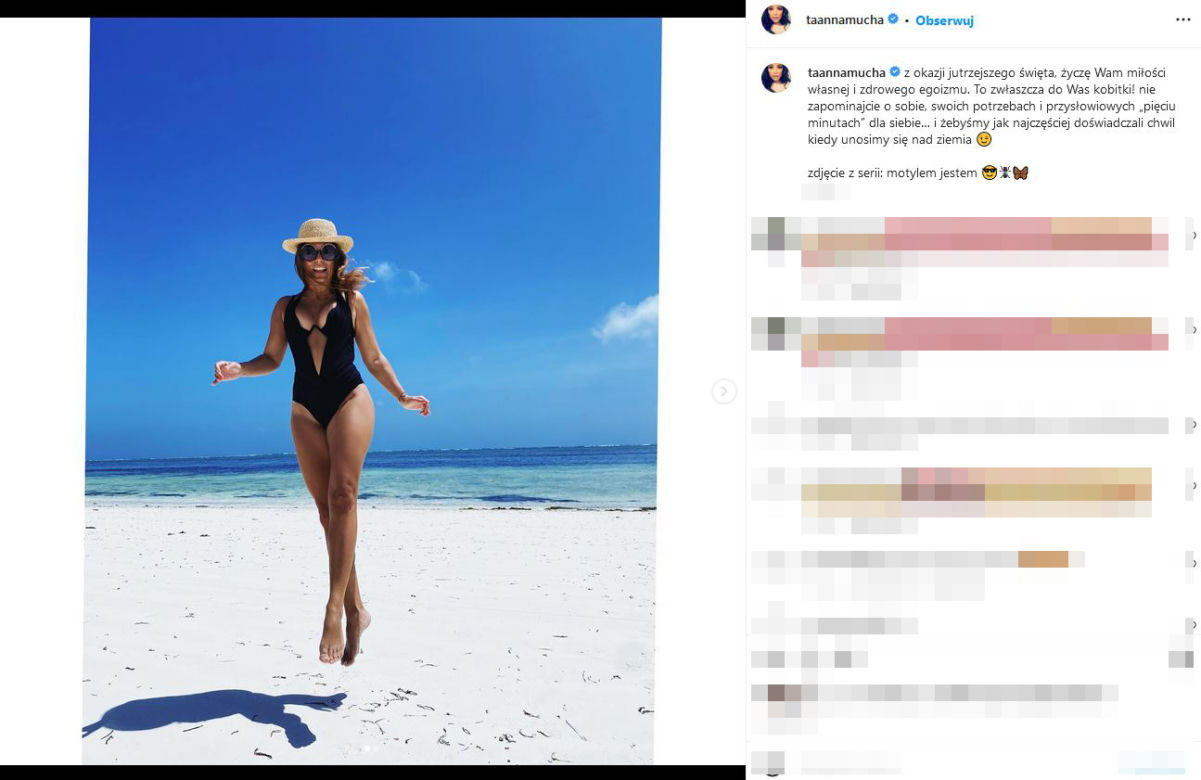 Anna Mucha wypina pośladki przed kościołem