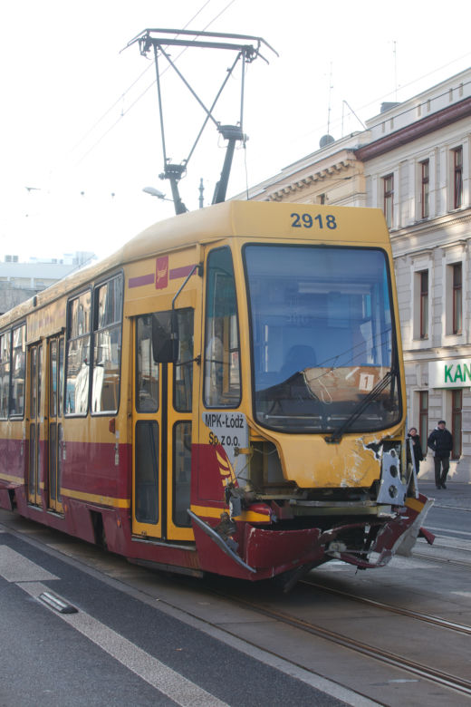 Wypadek tramwaju w Łodzi