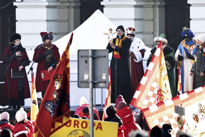 Karol i Marta Nawroccy na Orszaku Trzech Króli