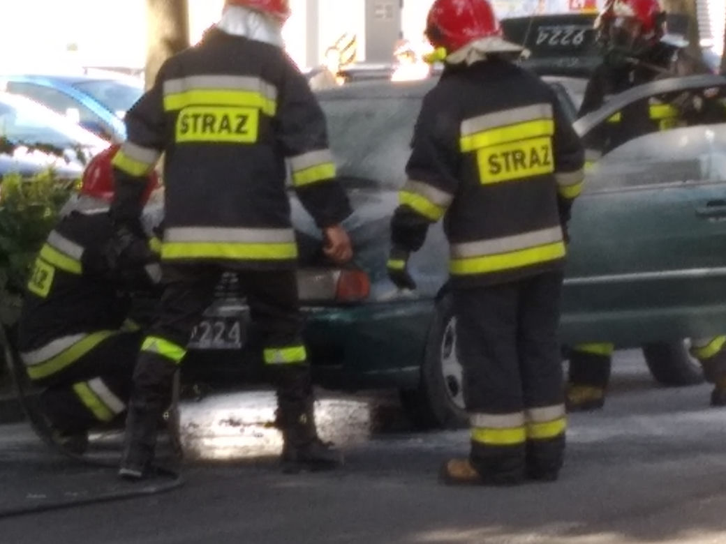 Pożar samochodu w Gorzowie