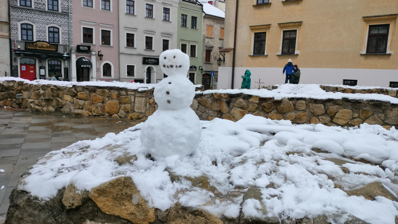 Pierwszy śnieg w tym sezonie! Lublin jest ukryty pod zimową pierzynką 