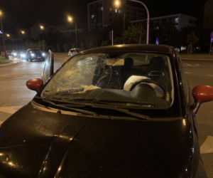Wypadek drogowy, Warszawa, skrzyżowanie ul. Poligonowej z Ostrobramską