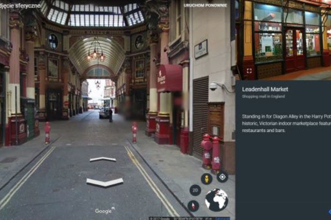 Google Earth upamiętnia świat Harry'ego Pottera