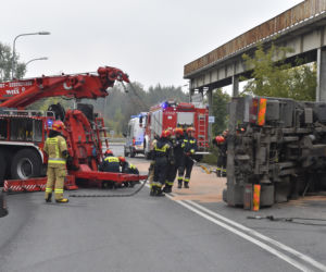 Wypadek ciężarówki