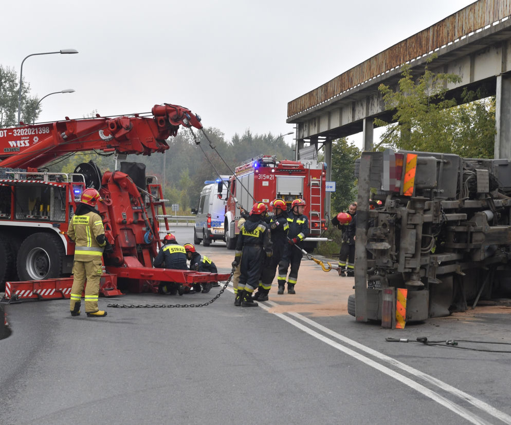 Wypadek ciężarówki