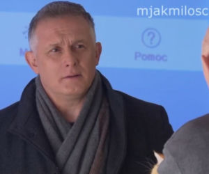 M jak miłość odc. 1662. Artur Rogowski (Robert Moskwa), ksiądz proboszcz (Maciej Damięcki)