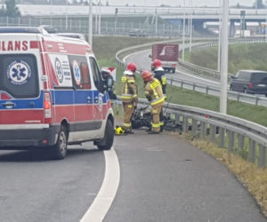 Makabryczny wypadek motocyklisty na S2 