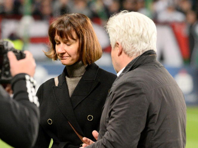 Legia - Zagłębie: Żona, brat i dzieci Jacka Magiery dziękują kibicom