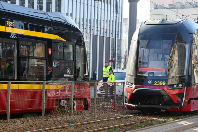 Wykolejenie tramwaju w centrum Łodzi. Są ranni