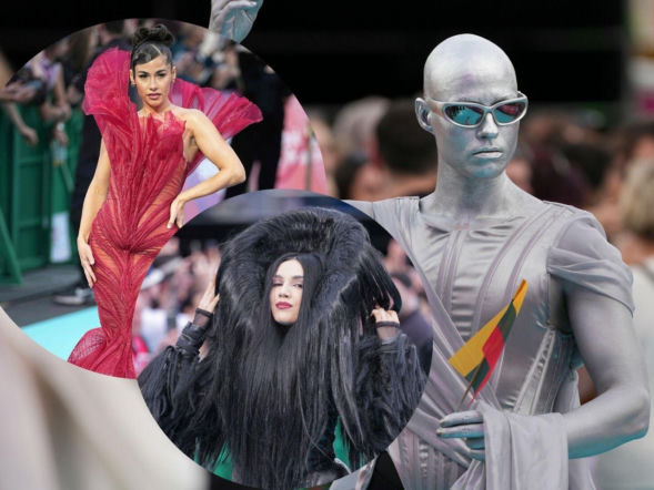 Eurowizja 2026 jak Met Gala! Szalone i zjawiskowe kreacje na turkusowym dywanie [ZDJĘCIA]