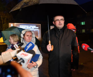 Biefing prasowy w szpitalu przy ul. Arkońskiej