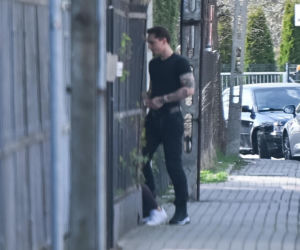 Natsu i Wojciech Kucina na spacerze