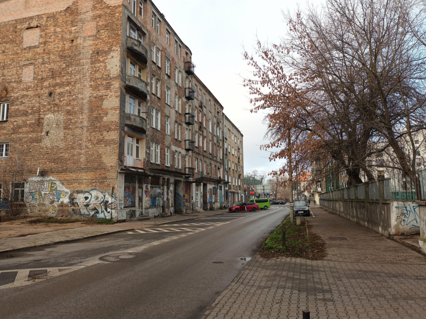 Ul. Środkowa w Warszawie przed przebudową
